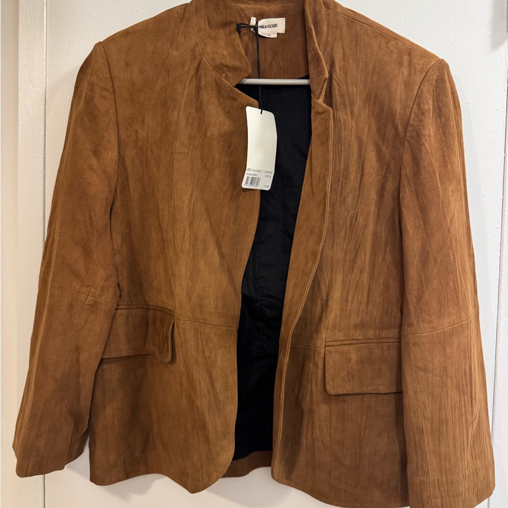 Zadig & Voltaire Women's Brown Suede Jacket, NWT, size 42